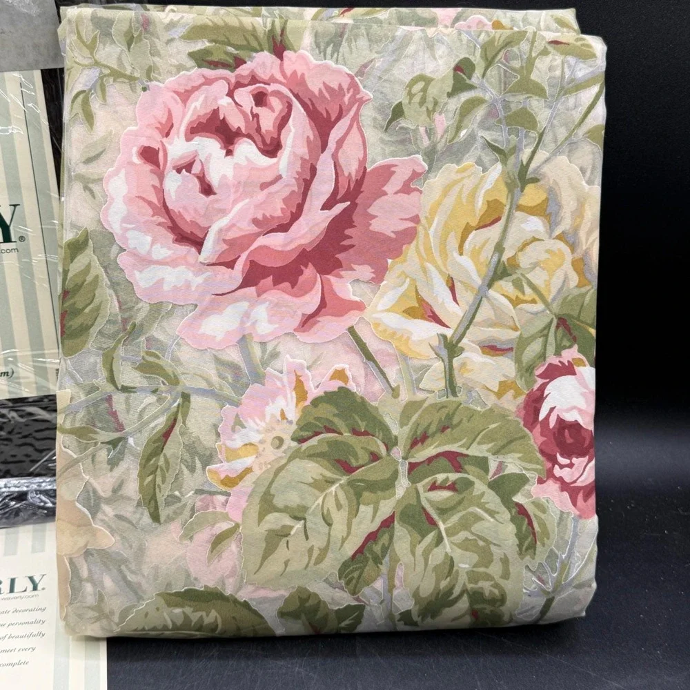 Vintage Waverly Sheer Curtain Panel Window Treatment 60x84 Floral Cottage‎ Boho